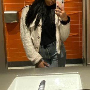 Fluffy beige sweater
